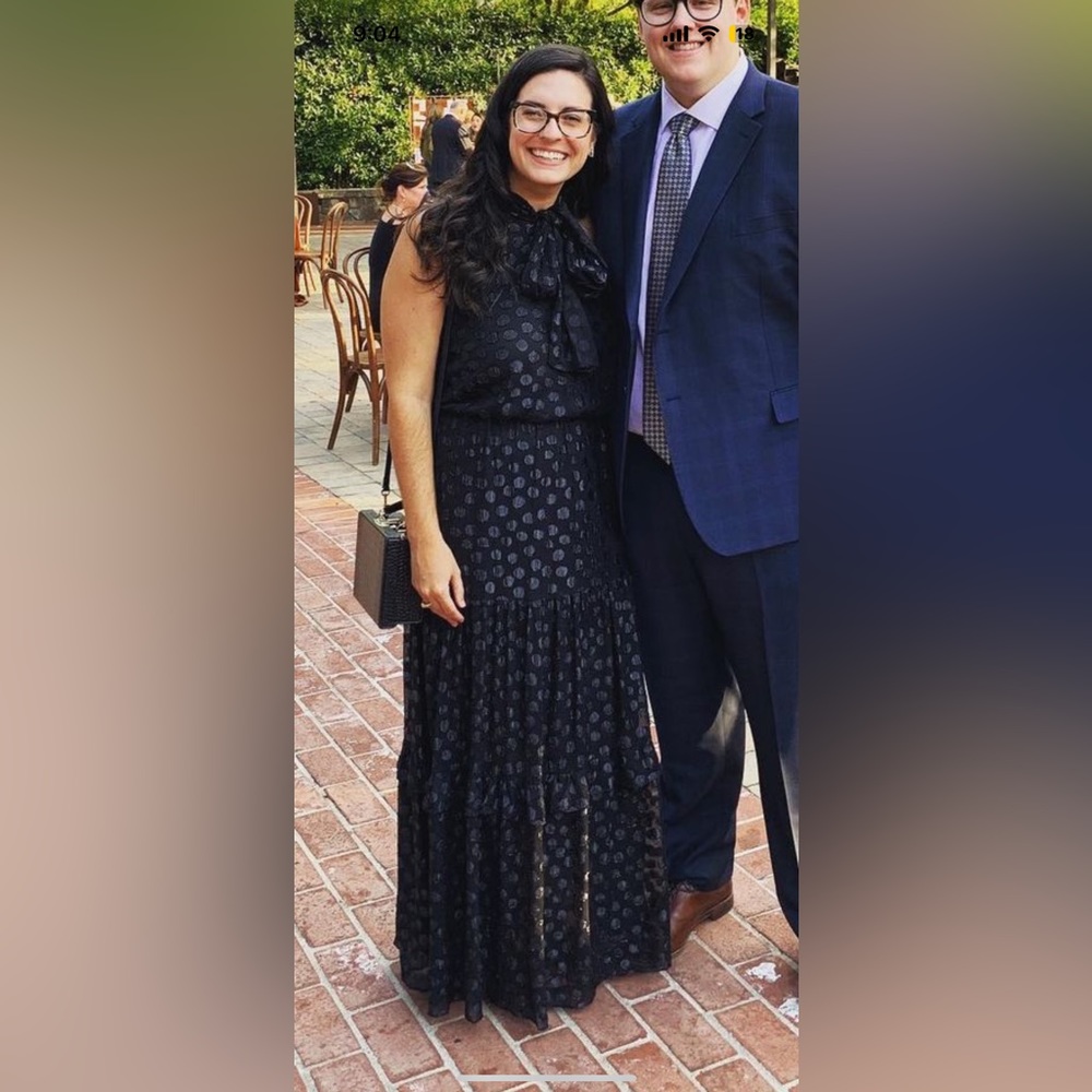 Calvin Klein polka dot halter maxi dress